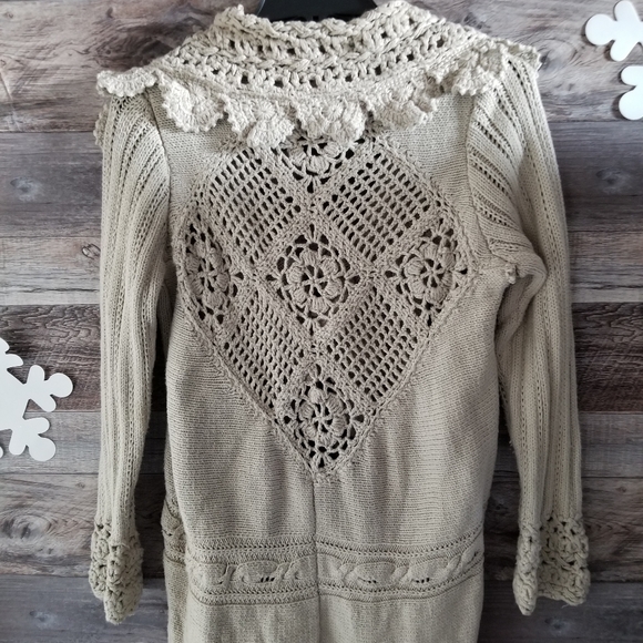 Elegant tie  /open front  cardigan - Picture 5 of 6